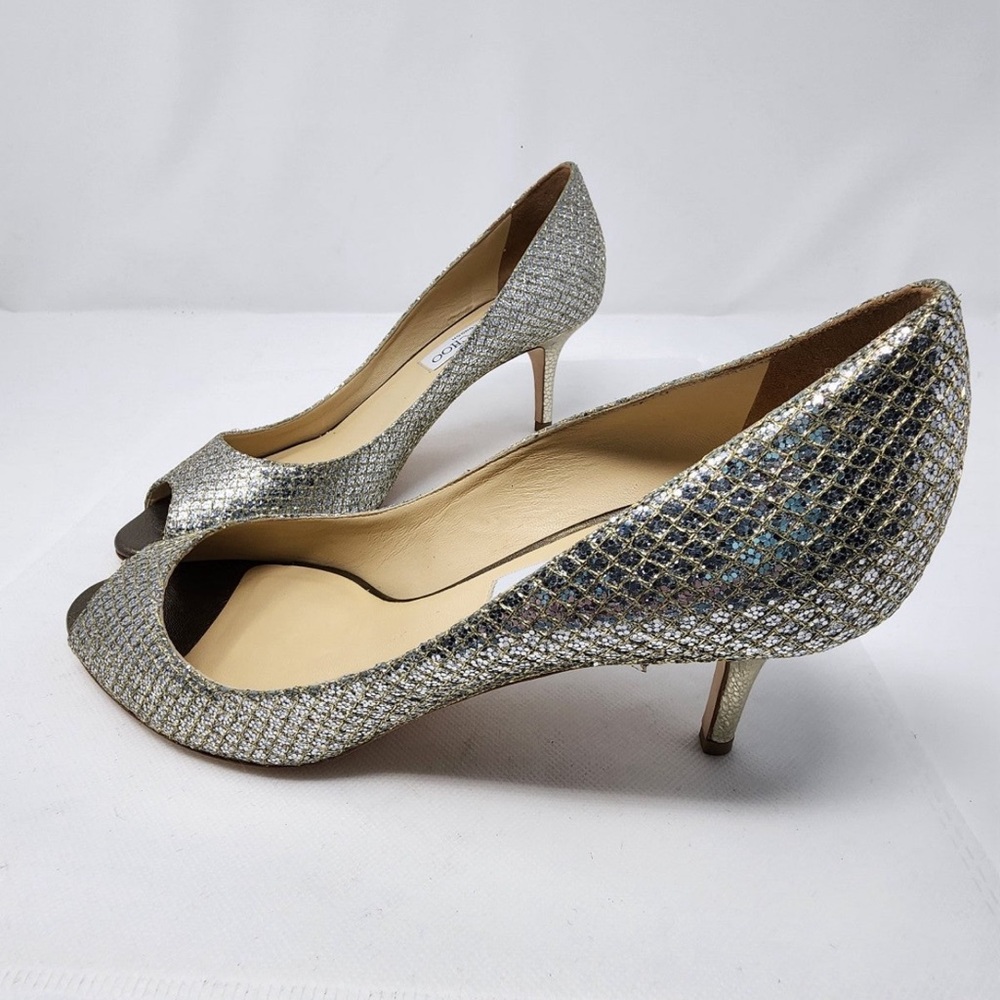 Size 38.5 worn once Jimmy Choos